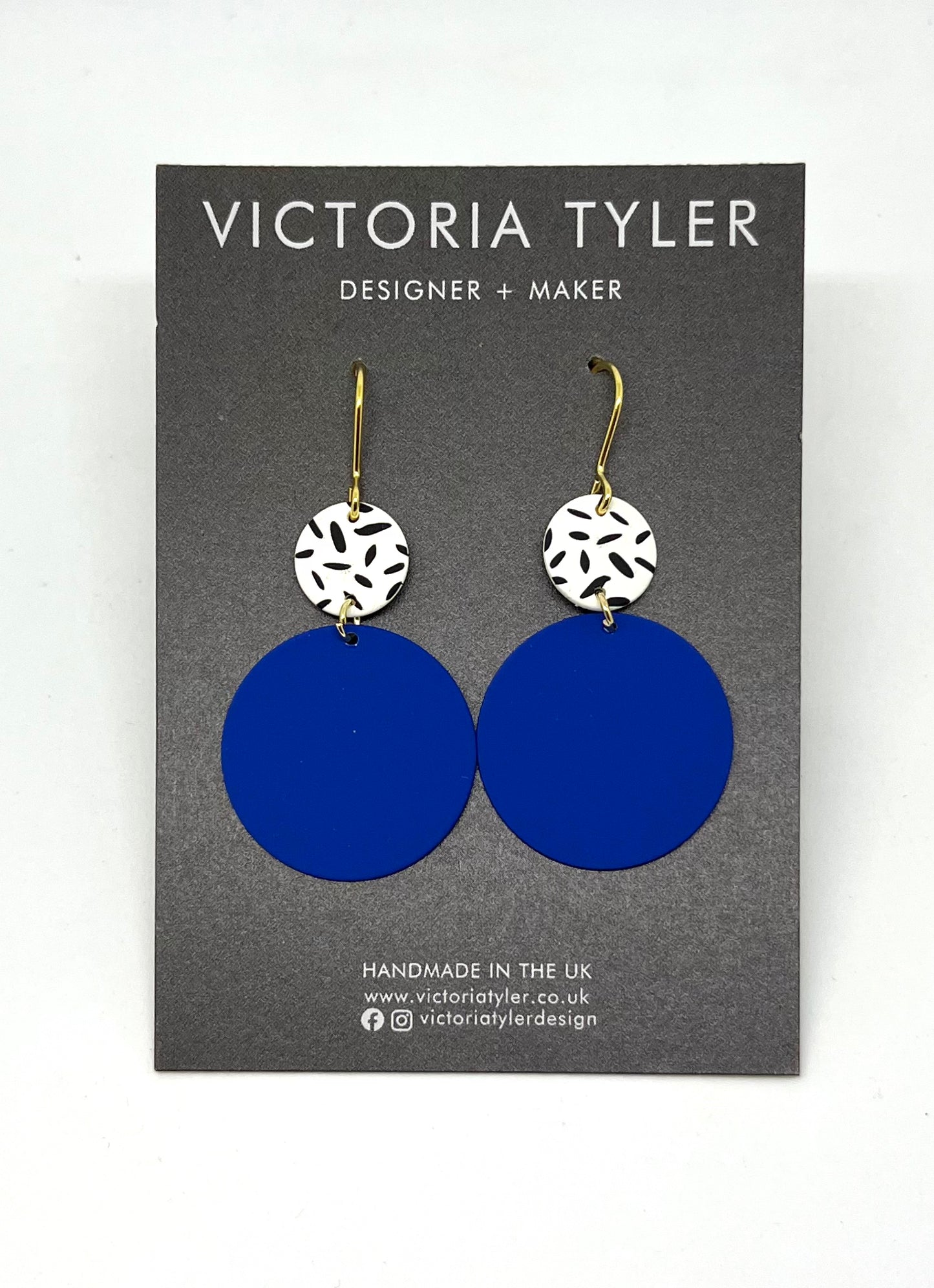 Nina - Colourful Circle Earrings with Small Confetti Disc
