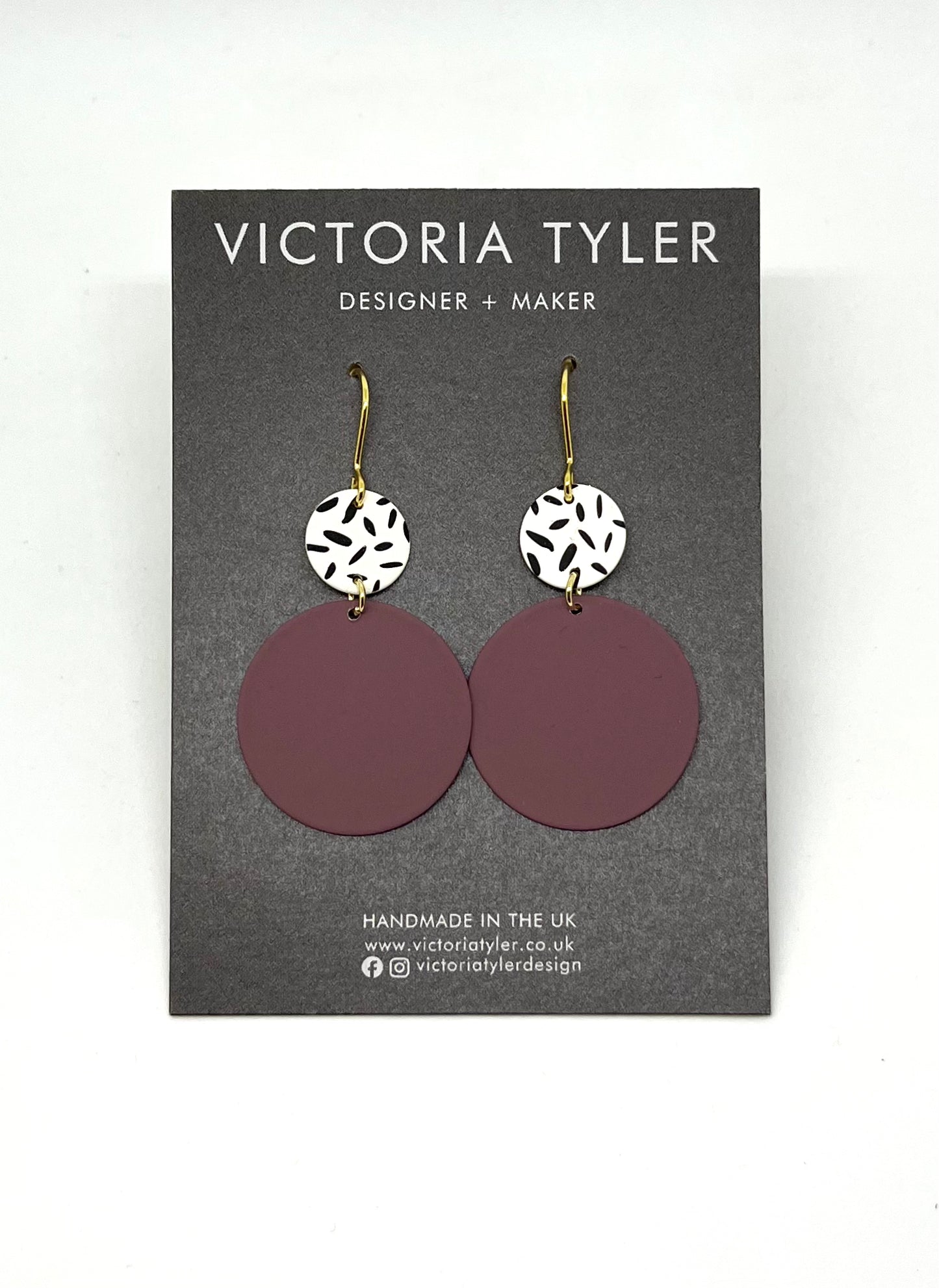 Nina - Colourful Circle Earrings with Small Confetti Disc