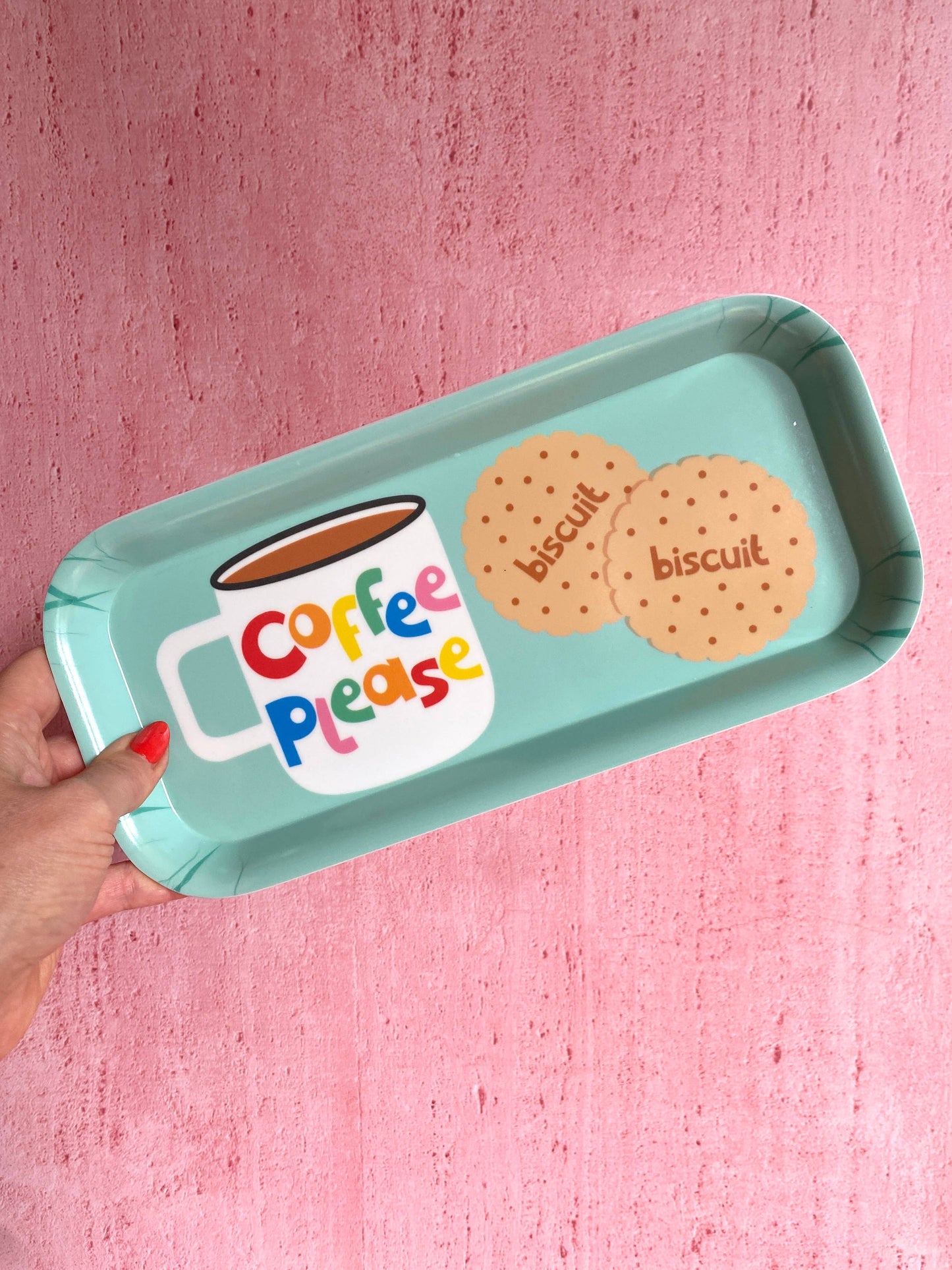 Coffee and Biscuits Melamine Tray