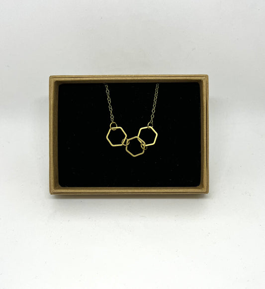 Three Hexagon Necklace