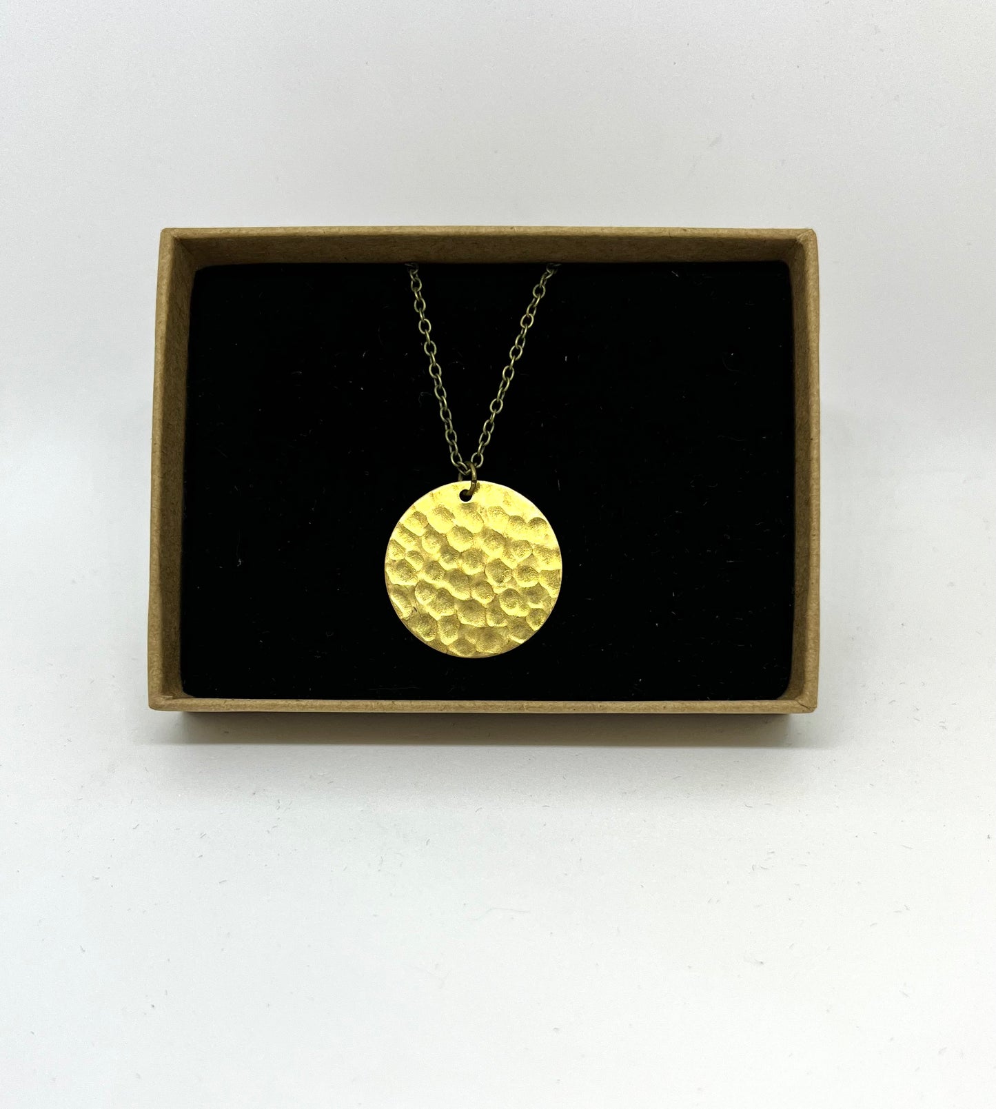Hammered Disc Necklace