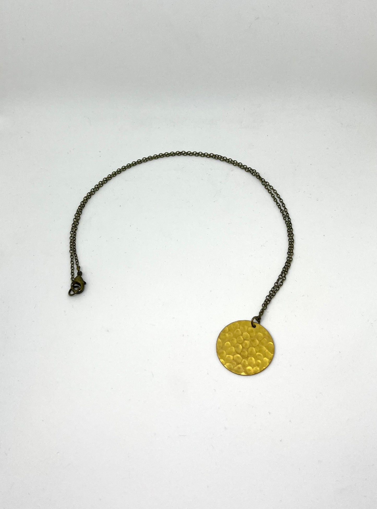 Hammered Disc Necklace