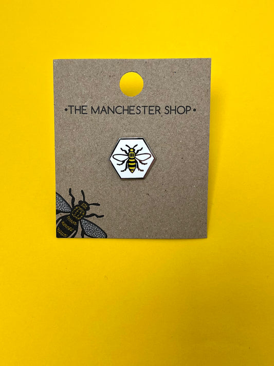 Hexagon Bee Pin Badge