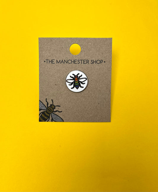 Rainbow Bee Pin Badge