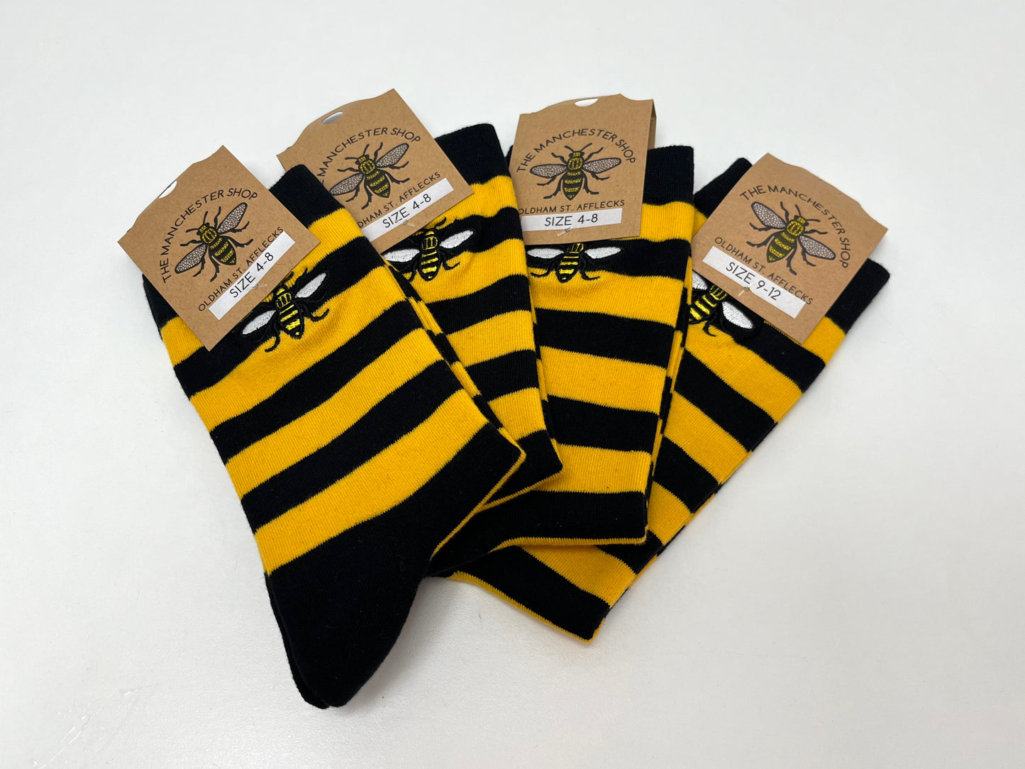 Manchester Bee Adult Stripy Socks