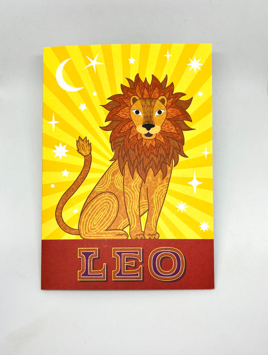Leo Zodiac Card