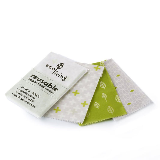 Vegan Wax Wraps - Pack of 3